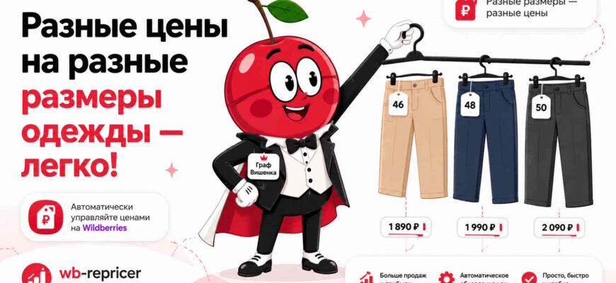 Разные цены на размеры одежды для репрайсера